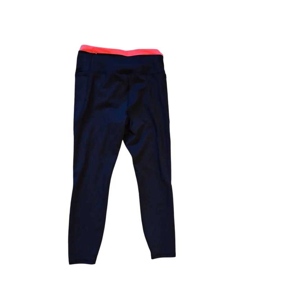 Reebok Leggings Women's Med Black High Rise Side Pockets Performance Activewear - Picture 6 of 16